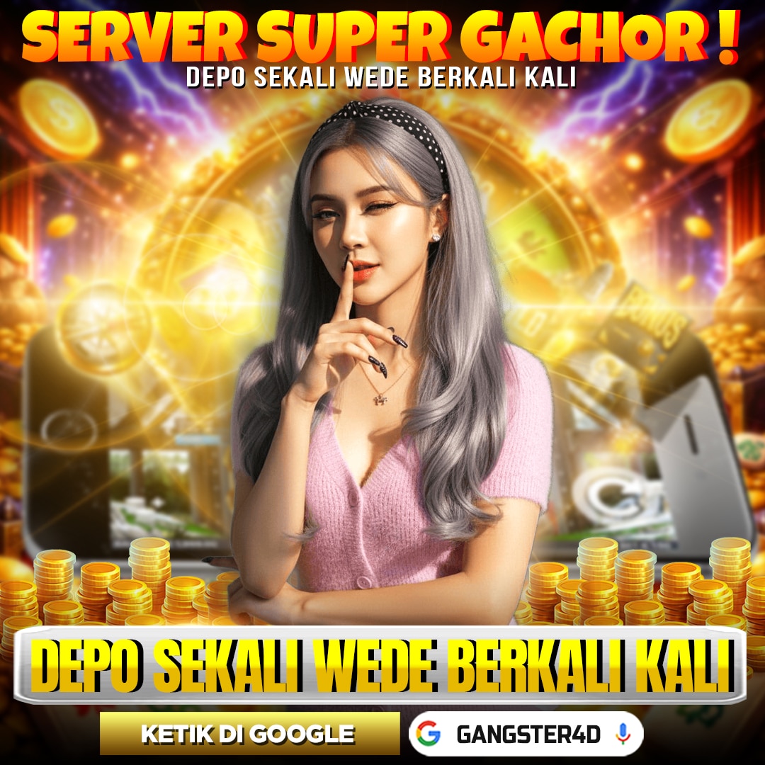 Poster GANGSTER4D: ilustrasi karakter dengan cahaya emas